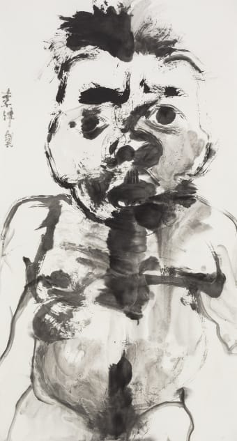 Li Jin, Ink Hermit, 2014, Ink and color on paper, 180 x 98 cm.